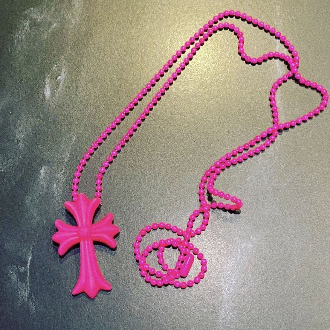 Chrome Hearts Chrome Hearts Silicon Rubber Necklace Pink | Grailed