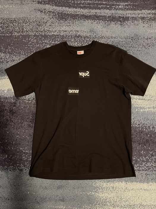 Supreme split box online logo tee