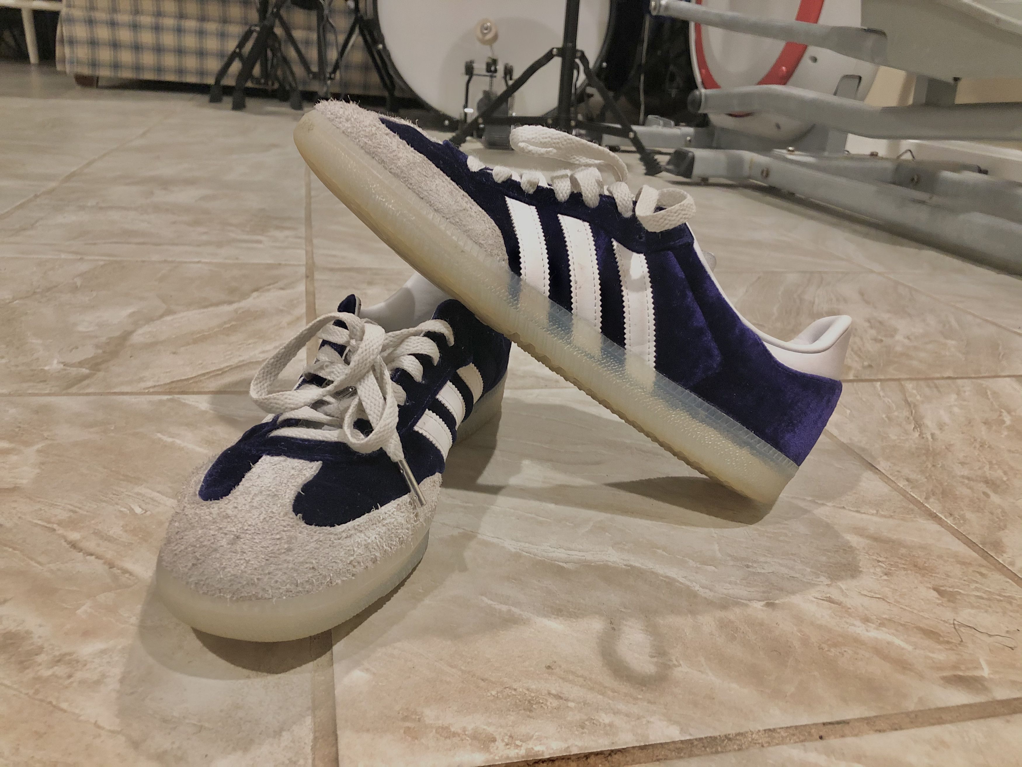 Adidas Samba velvet stroke me upper | Grailed