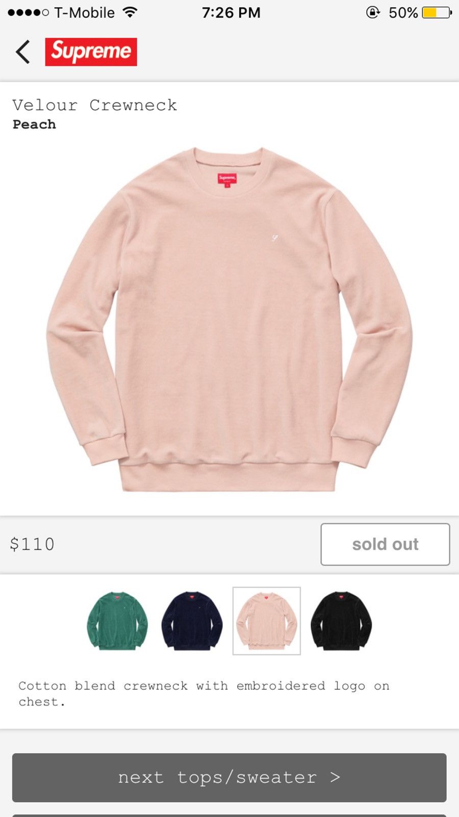 Peach supreme crewneck best sale