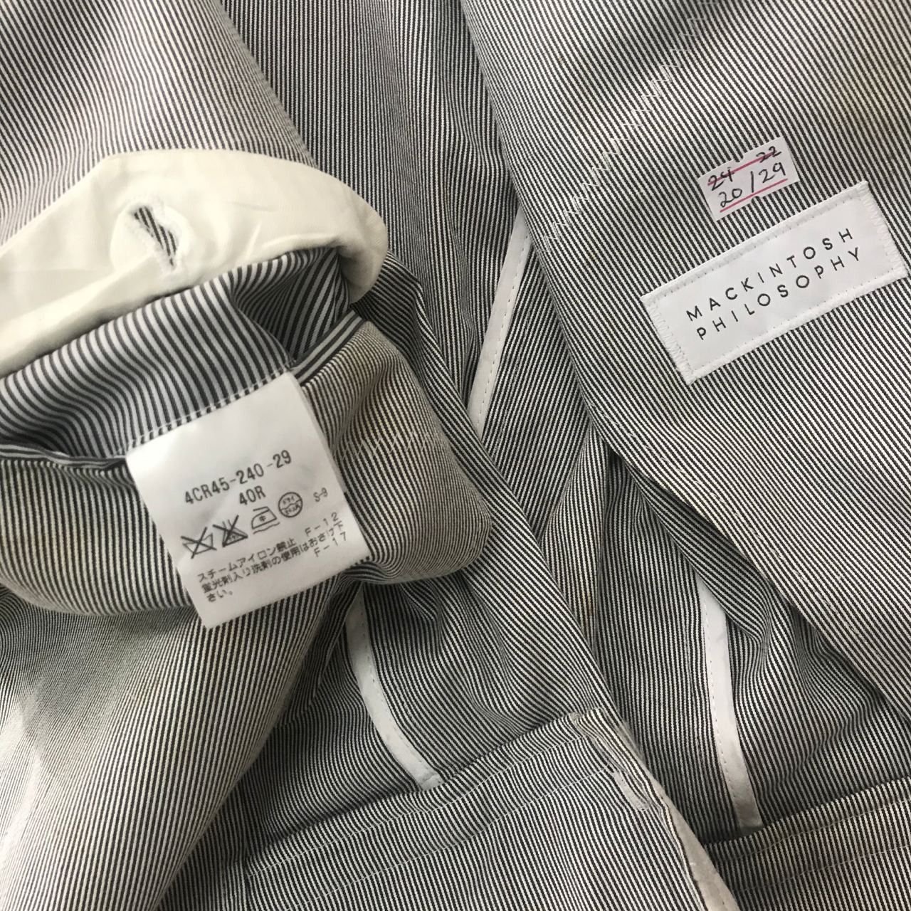 Mackintosh 🔥Mackintosh Philosophy Striped Blazer Coat Size 40R - 6 Thumbnail