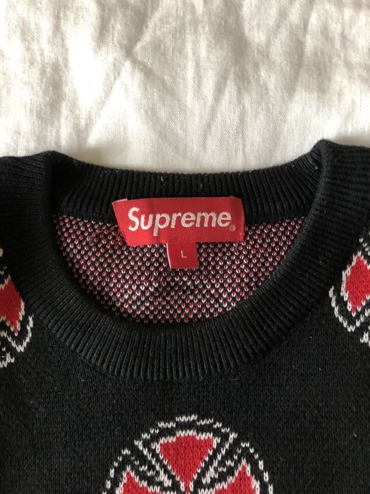 Supreme Supreme Independent Crosses Sweater | Grailed