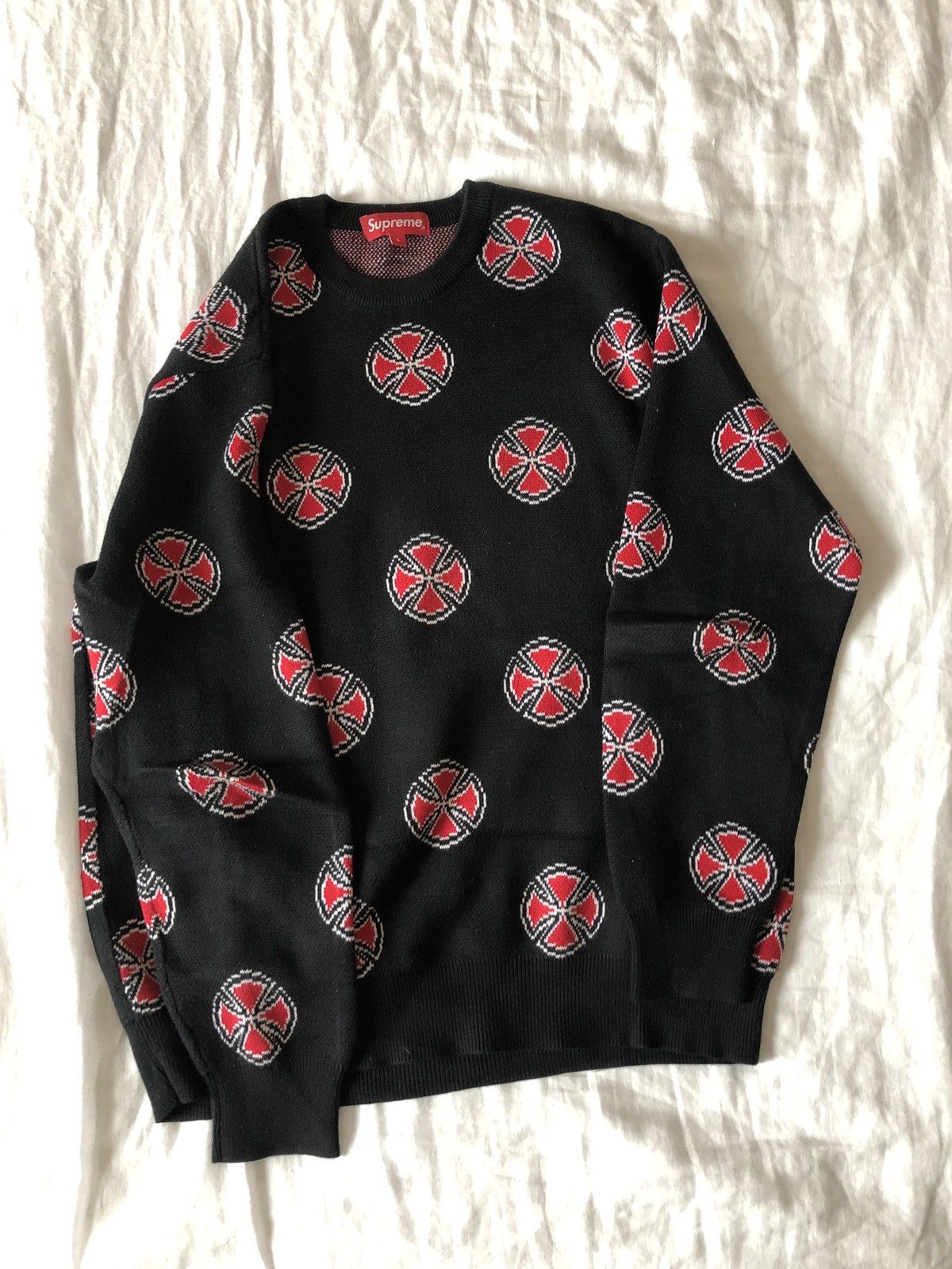 美品】Supreme independent Crosses Sweater-