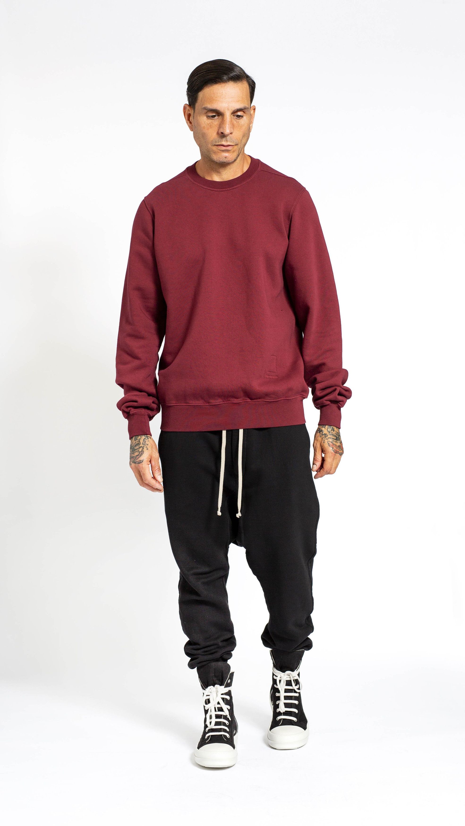 Rick Owens × Rick Owens Drkshdw A/W 2015 Stitch Detail Crewneck Sweater (AW15, Sphinx) Size US L / EU 52-54 / 3 - 8 Thumbnail