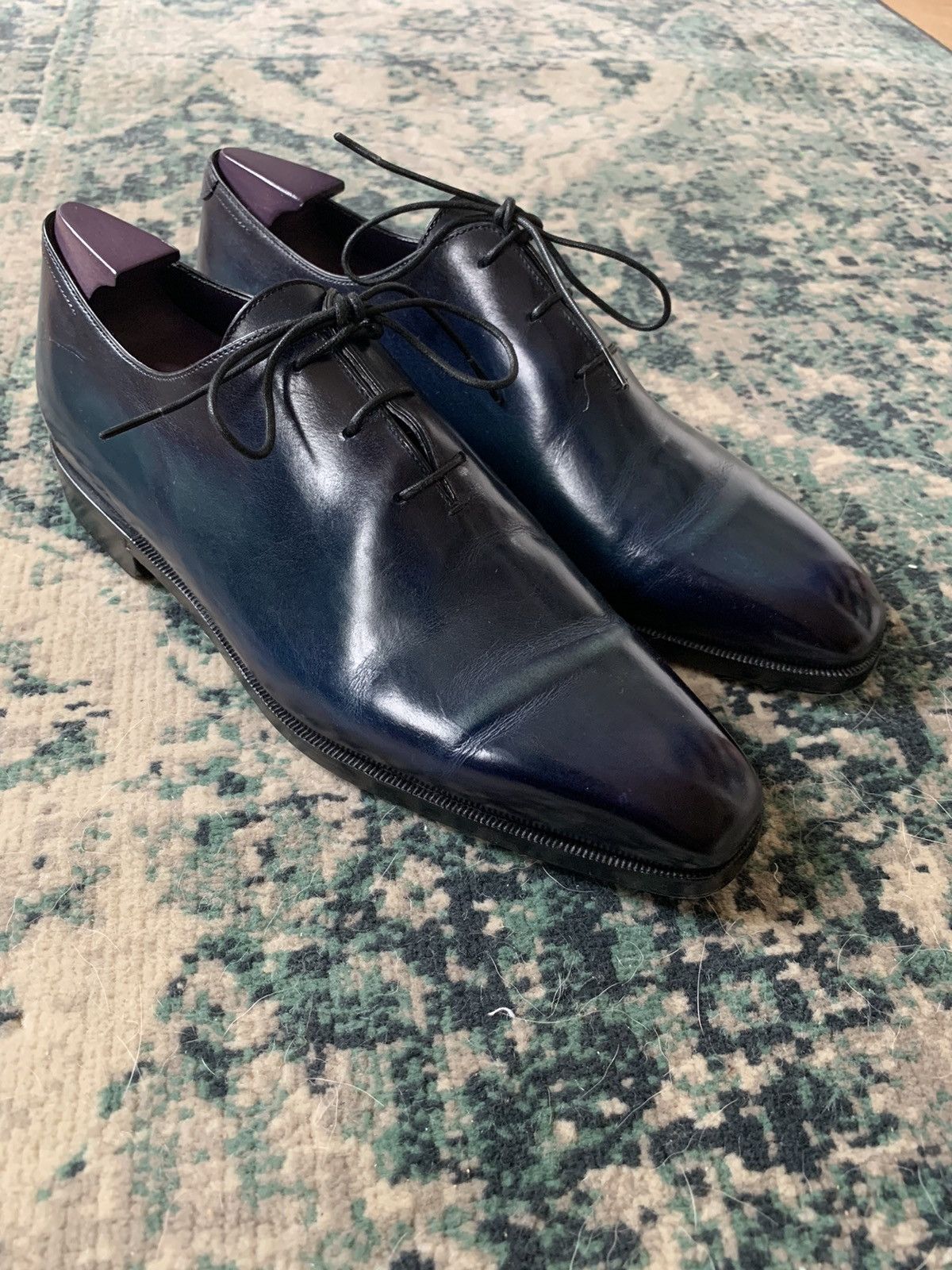 Berluti Berluti One-cut 5UK Alessandro Petrol Patina | Grailed