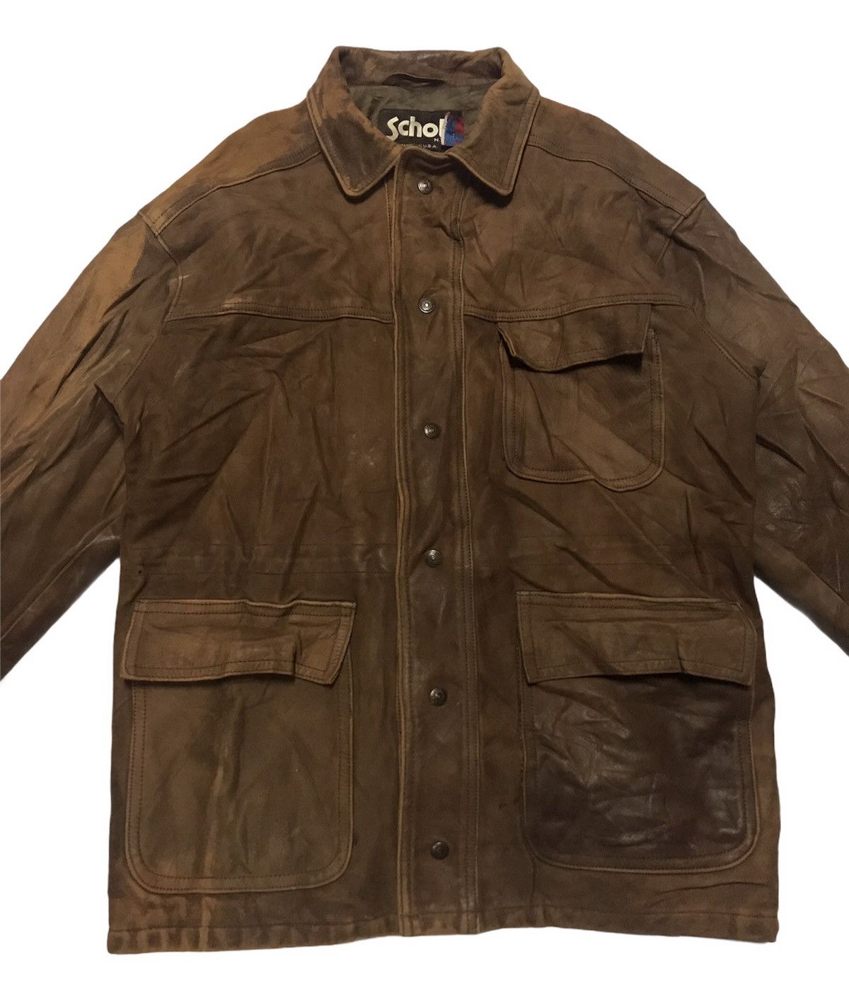 Schott Vintage Schott 3 Pocket Leather Jacket Size US M / EU 48-50 / 2 - 2 Thumbnail