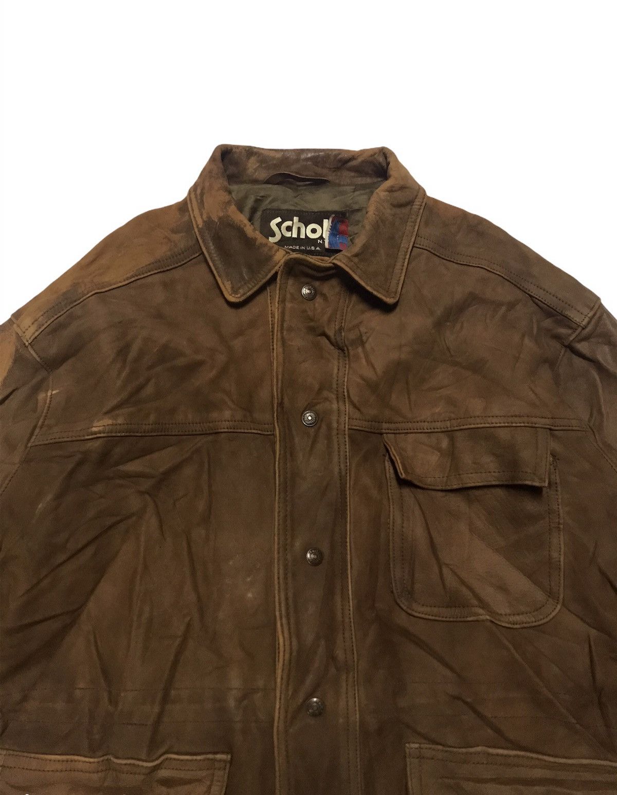 Schott Vintage Schott 3 Pocket Leather Jacket Size US M / EU 48-50 / 2 - 3 Thumbnail