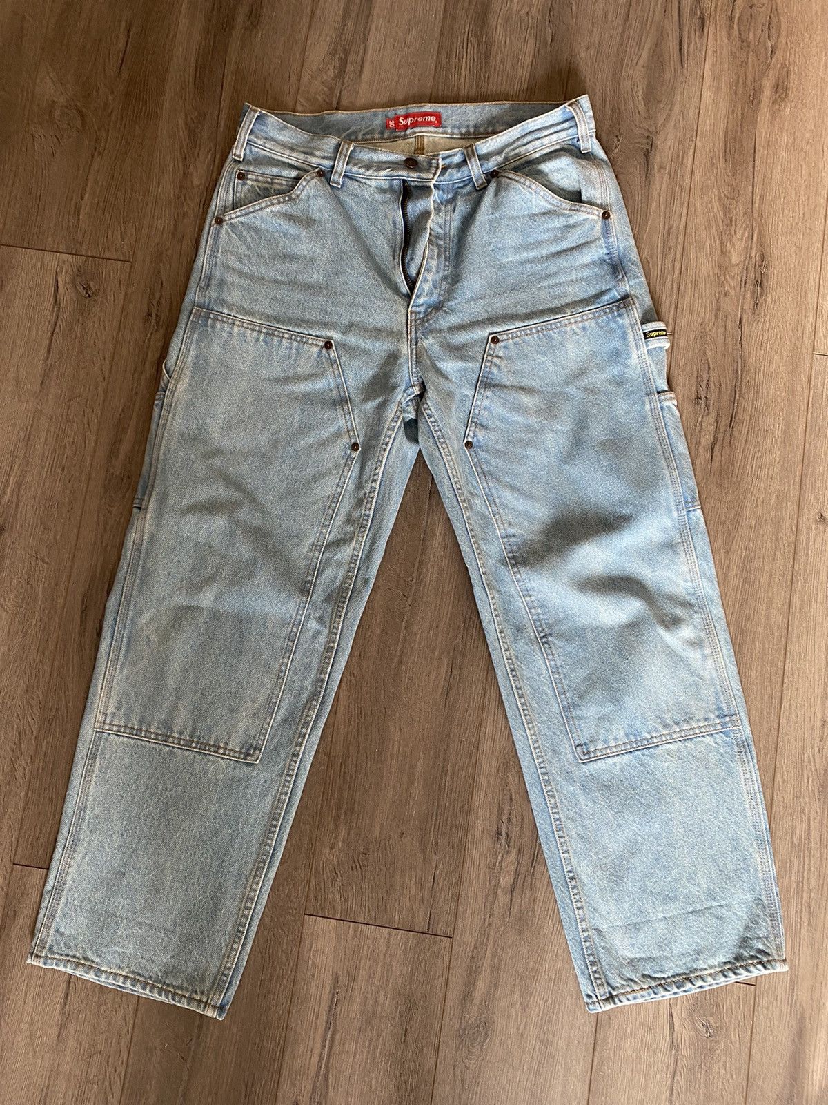 買いファッション supreme double knee denim painter pant ワーク