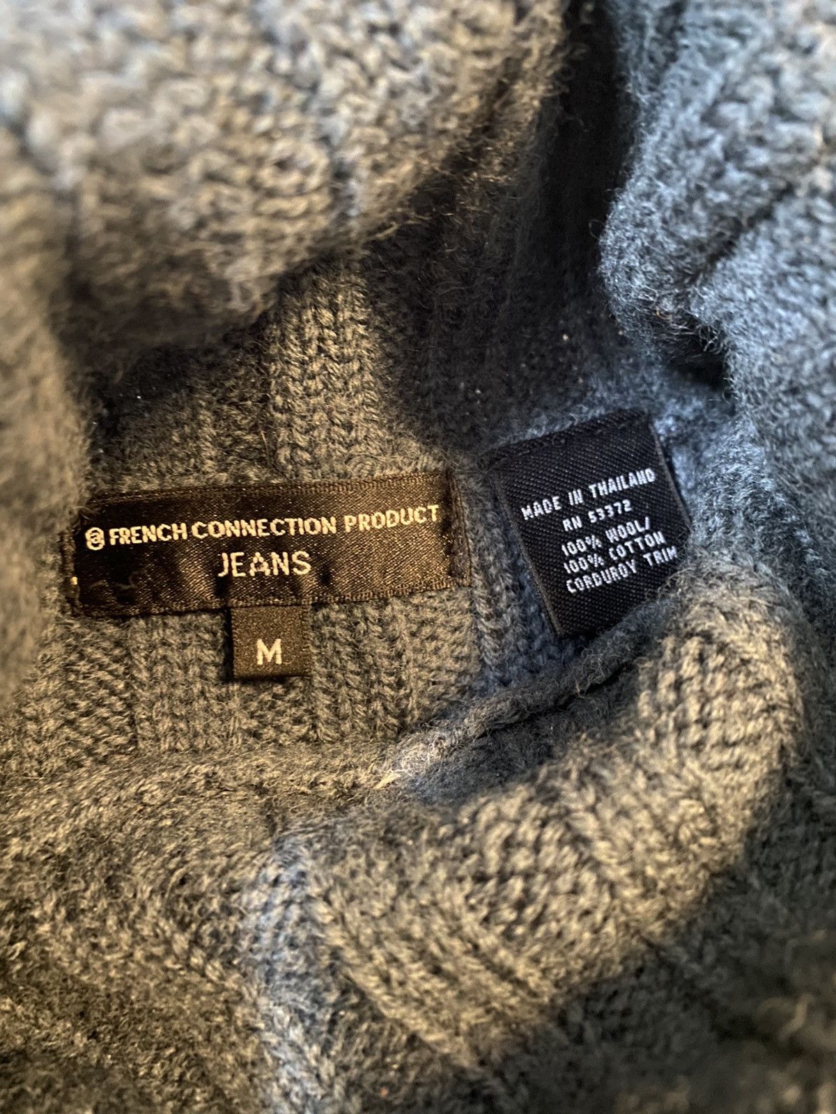 French Connection Corduroy Side Pocket Lined Wool Turtleneck Size US M / EU 48-50 / 2 - 7 Thumbnail
