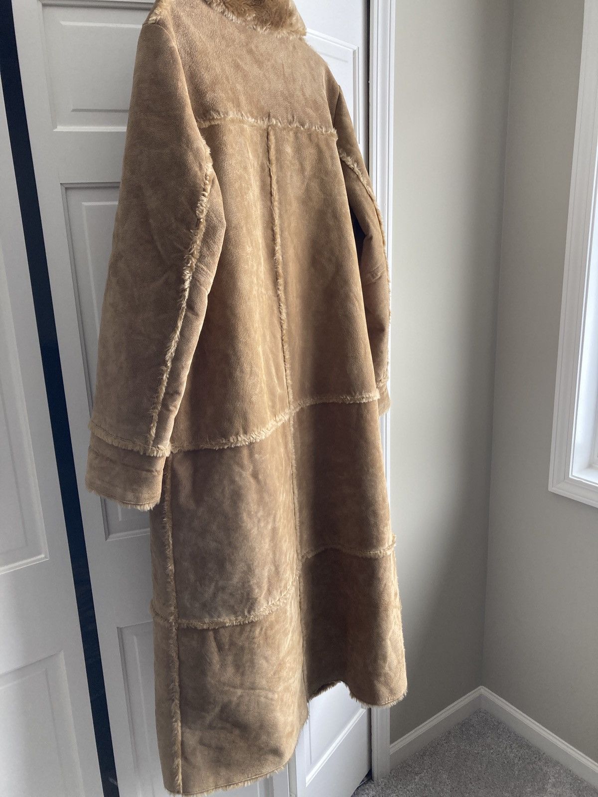 Japanese Brand Vintage Leather / Fur Patch Work Long Jacket Size US XL / EU 56 / 4 - 3 Thumbnail
