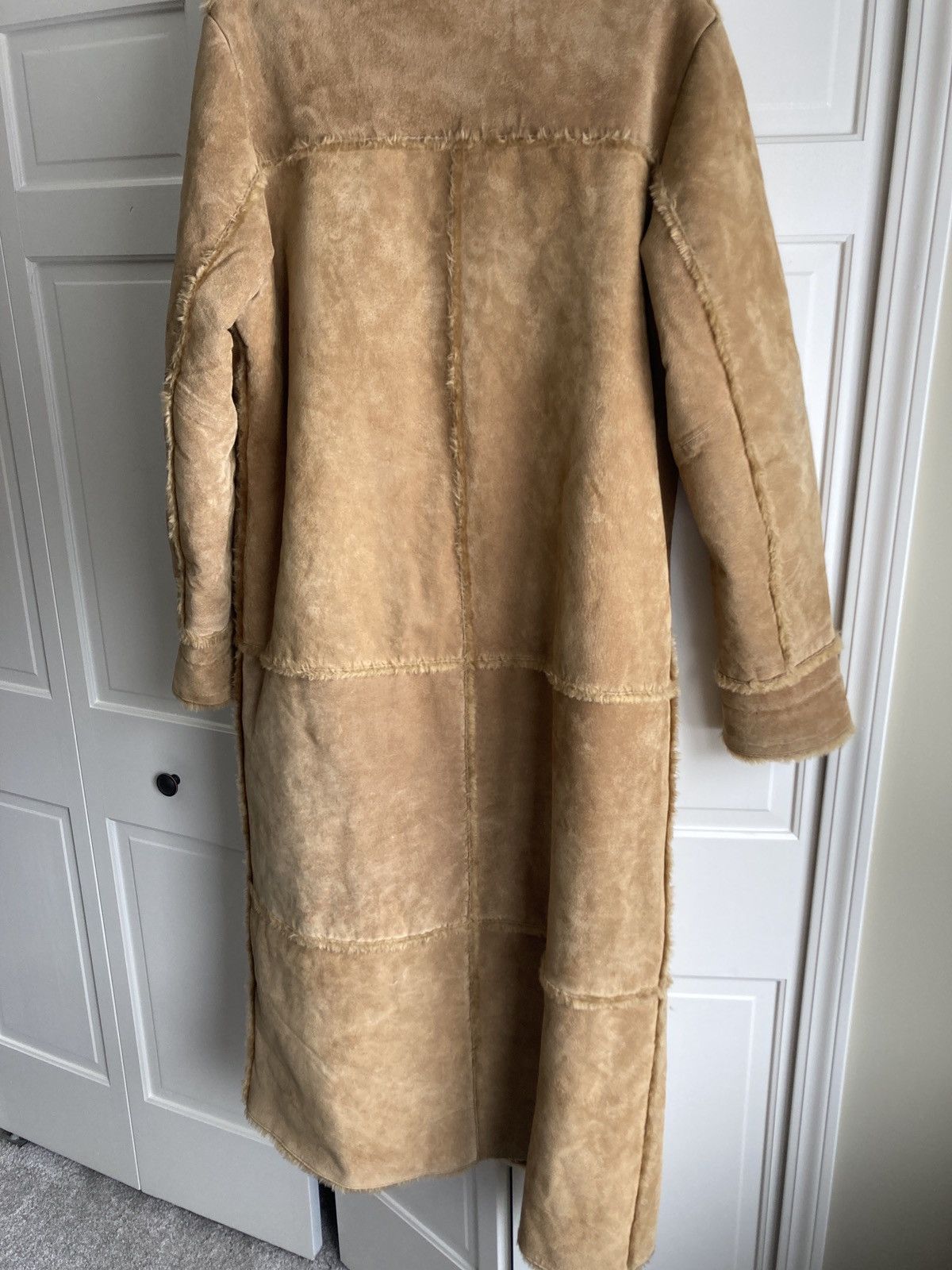 Japanese Brand Vintage Leather / Fur Patch Work Long Jacket Size US XL / EU 56 / 4 - 4 Thumbnail