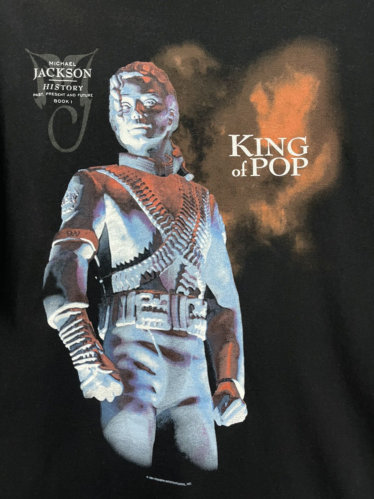 Band Tees × Rap Tees × Vintage Vintage 1994 Michael Jackson King Of Pop Shirt Size US M / EU 48-50 / 2 - 2 Thumbnail