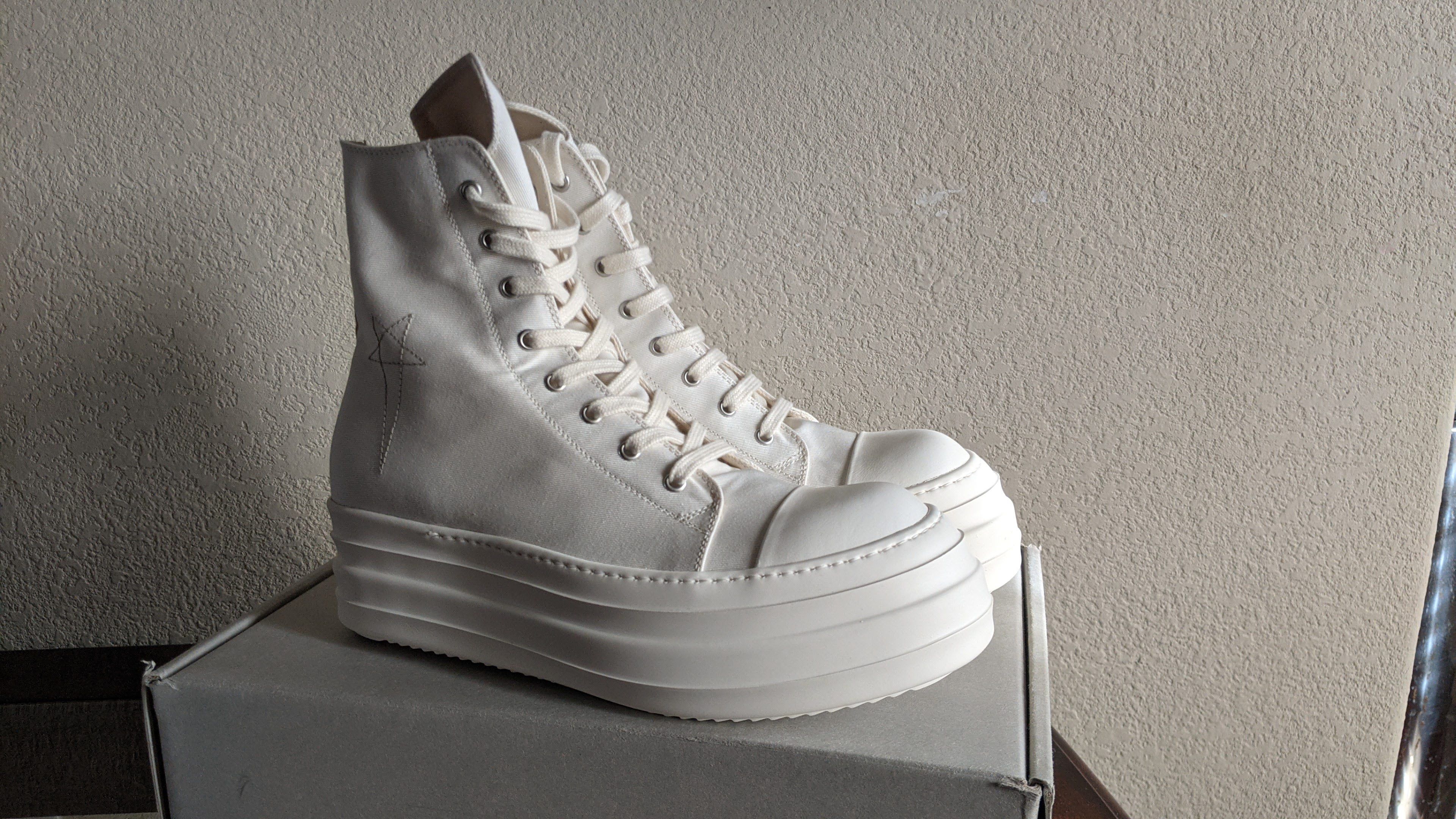 Rick Owens Drkshdw Rick Owens Drkshdw White Double Bumper Rick Owens Drkshdw Rick Owens Drkshdw White Double Bumper