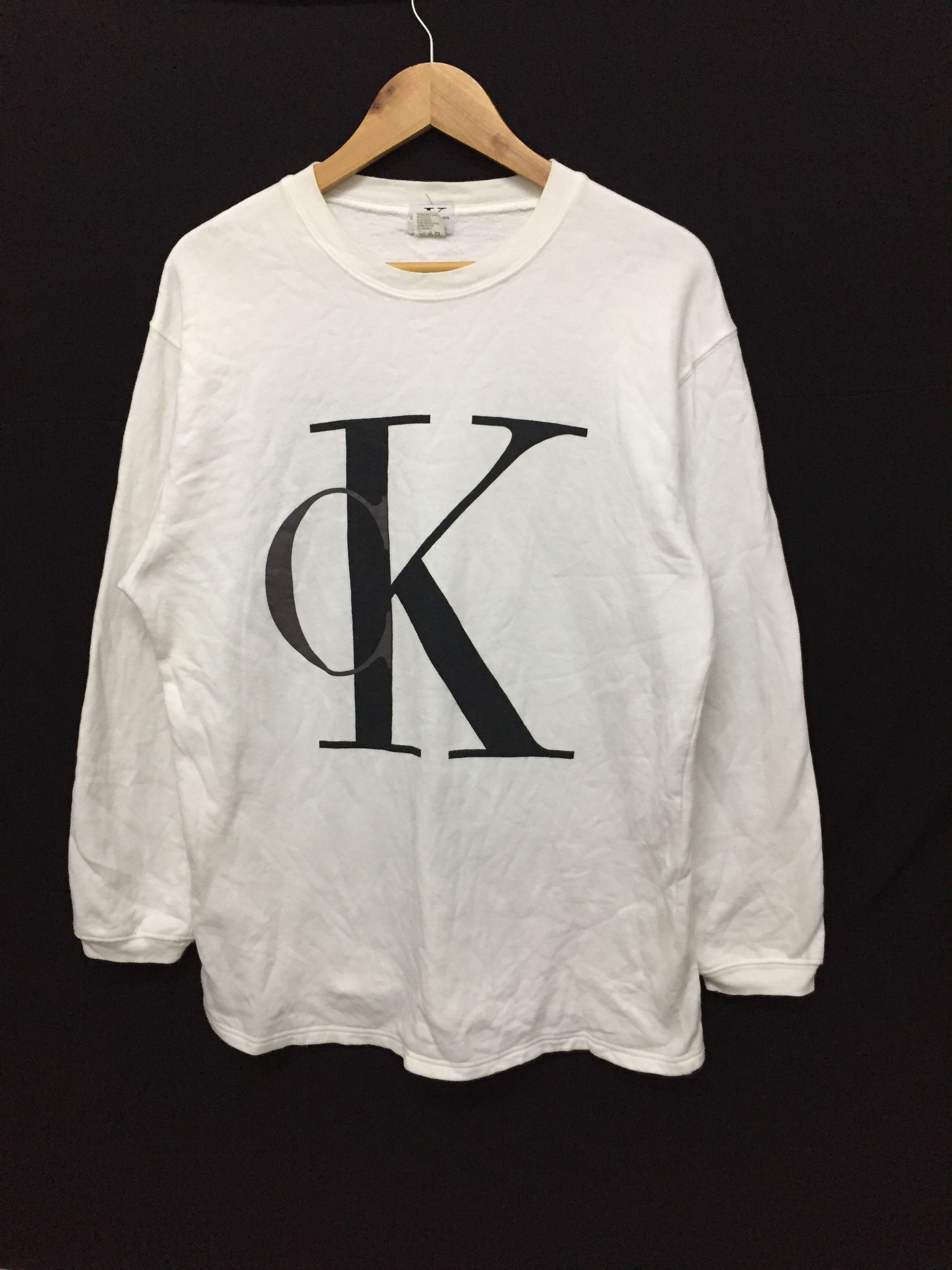 Calvin Klein 90's CK Sweatshirt Big Logo classic sweatshirt Size US M / EU 48-50 / 2 - 1 Thumbnail