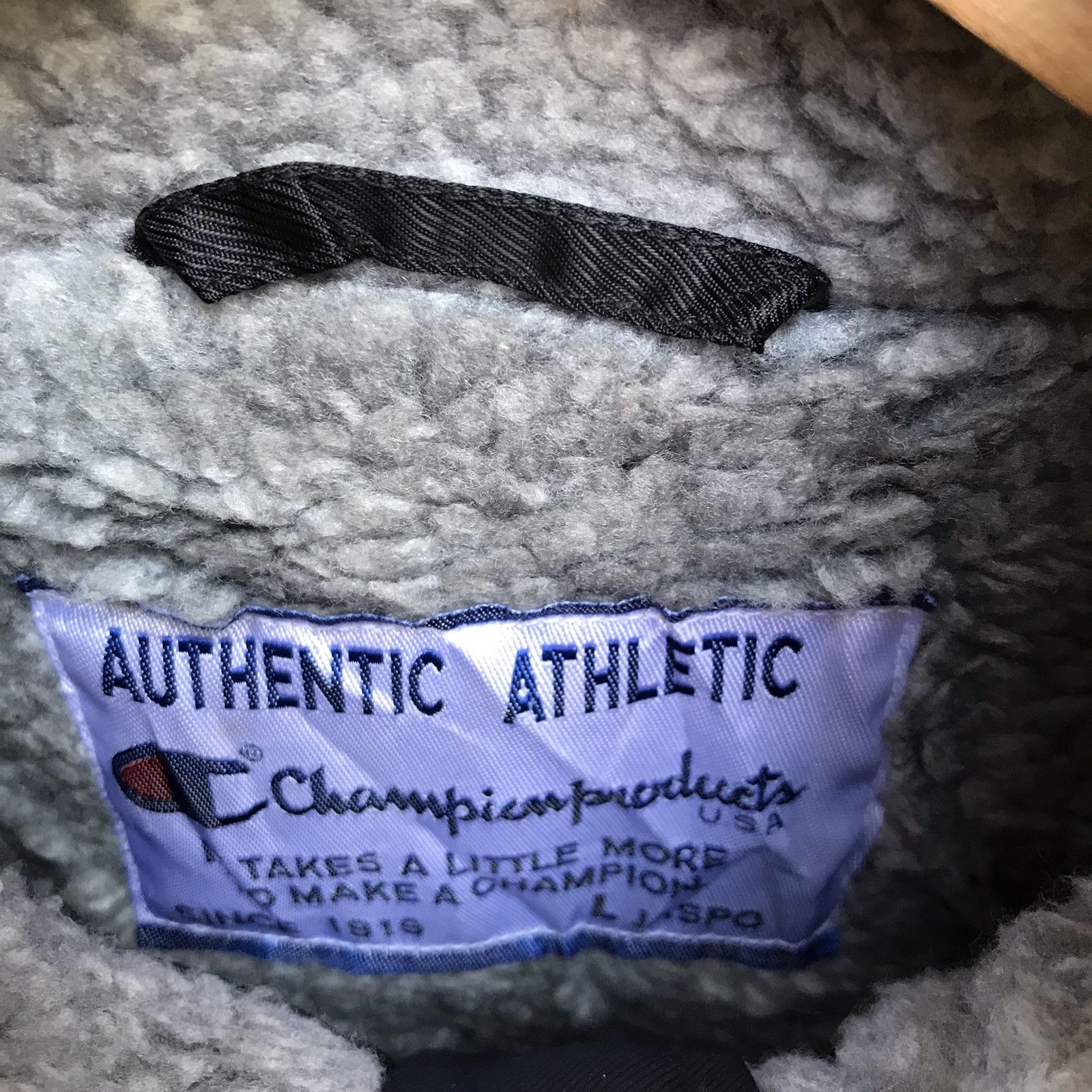 Champion Vintage 90s CHAMPION Biglogo Embroidered Long Jacket Black Size US L / EU 52-54 / 3 - 6 Thumbnail