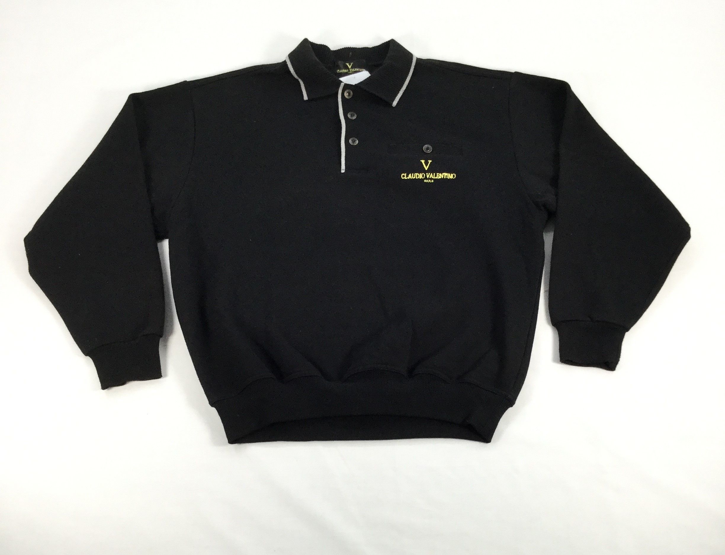 CLAUDIO VALENTINO SWEATSHIRT BUTTON UP Tops