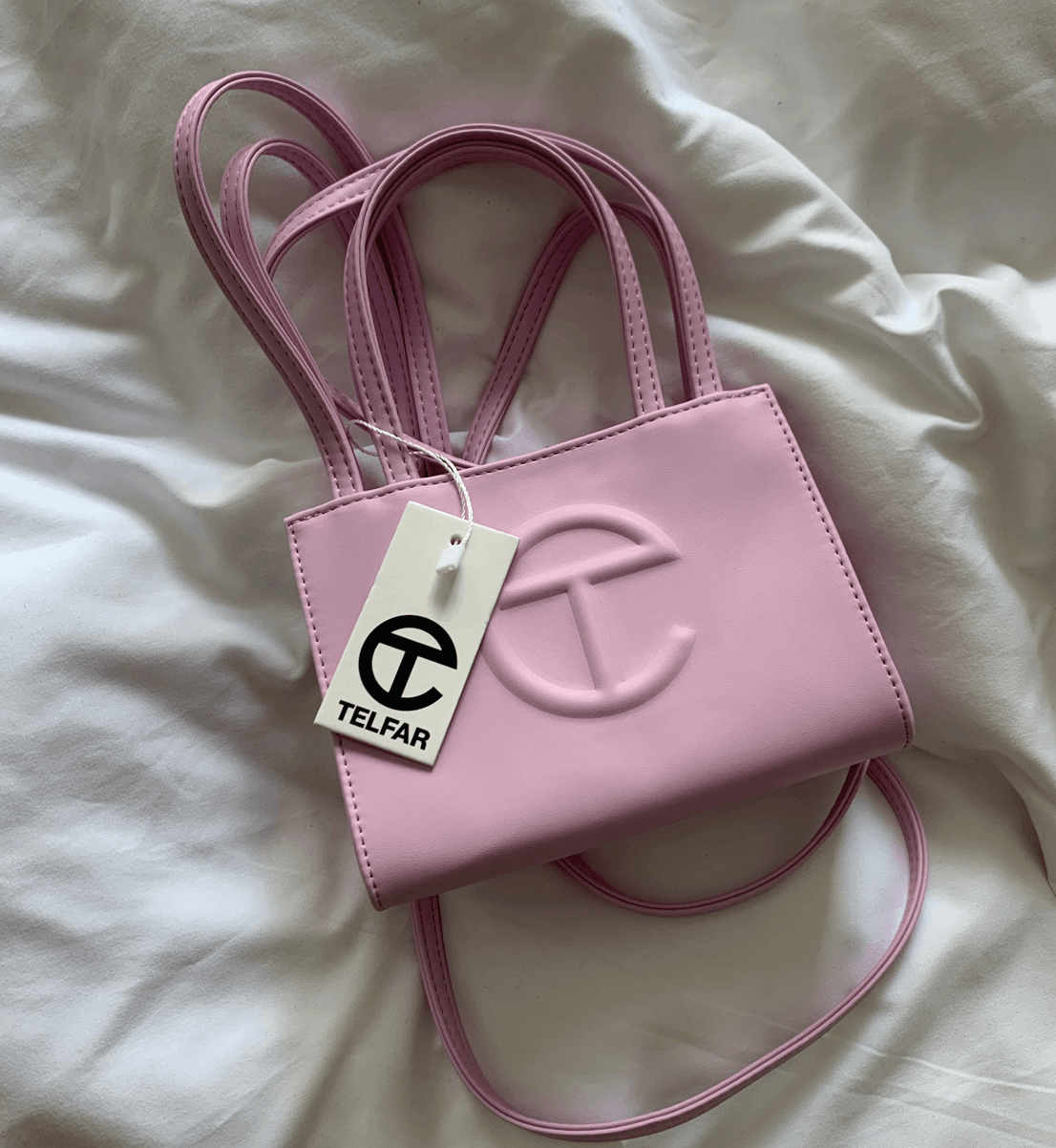 Telfar Small top Pink Shopping Bag