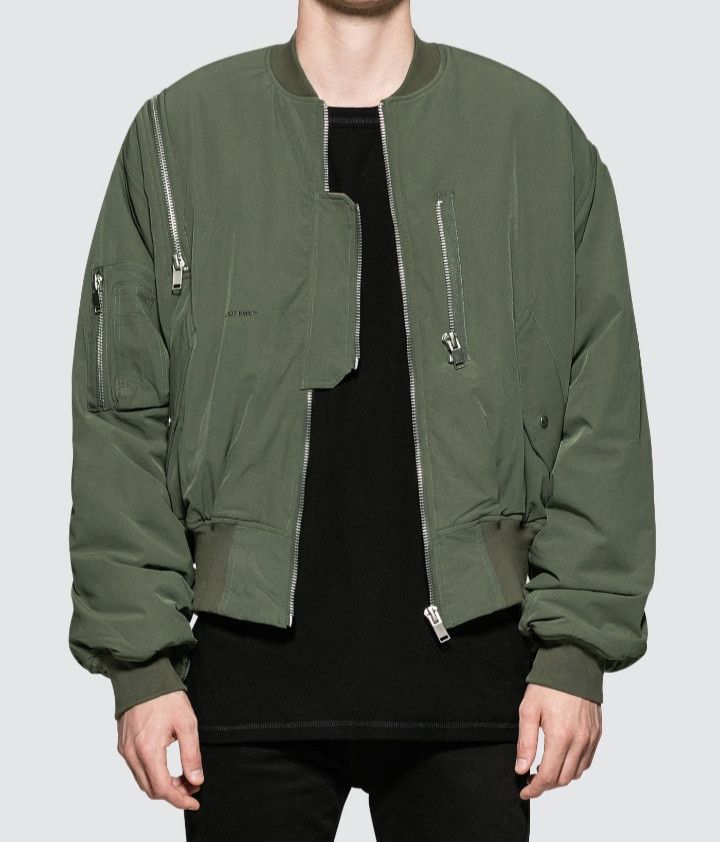 heliot emil multi zipper bomber jacket size L