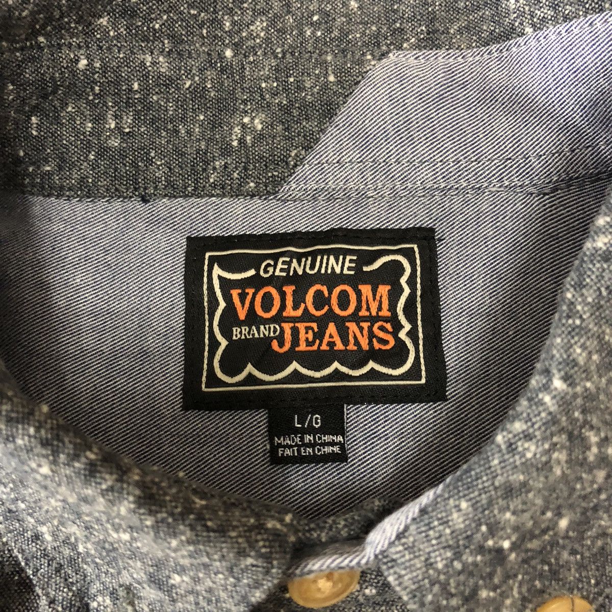 Flannel Volcom Flannel with Double Pocket Dark Grey Color Size US L / EU 52-54 / 3 - 5 Thumbnail