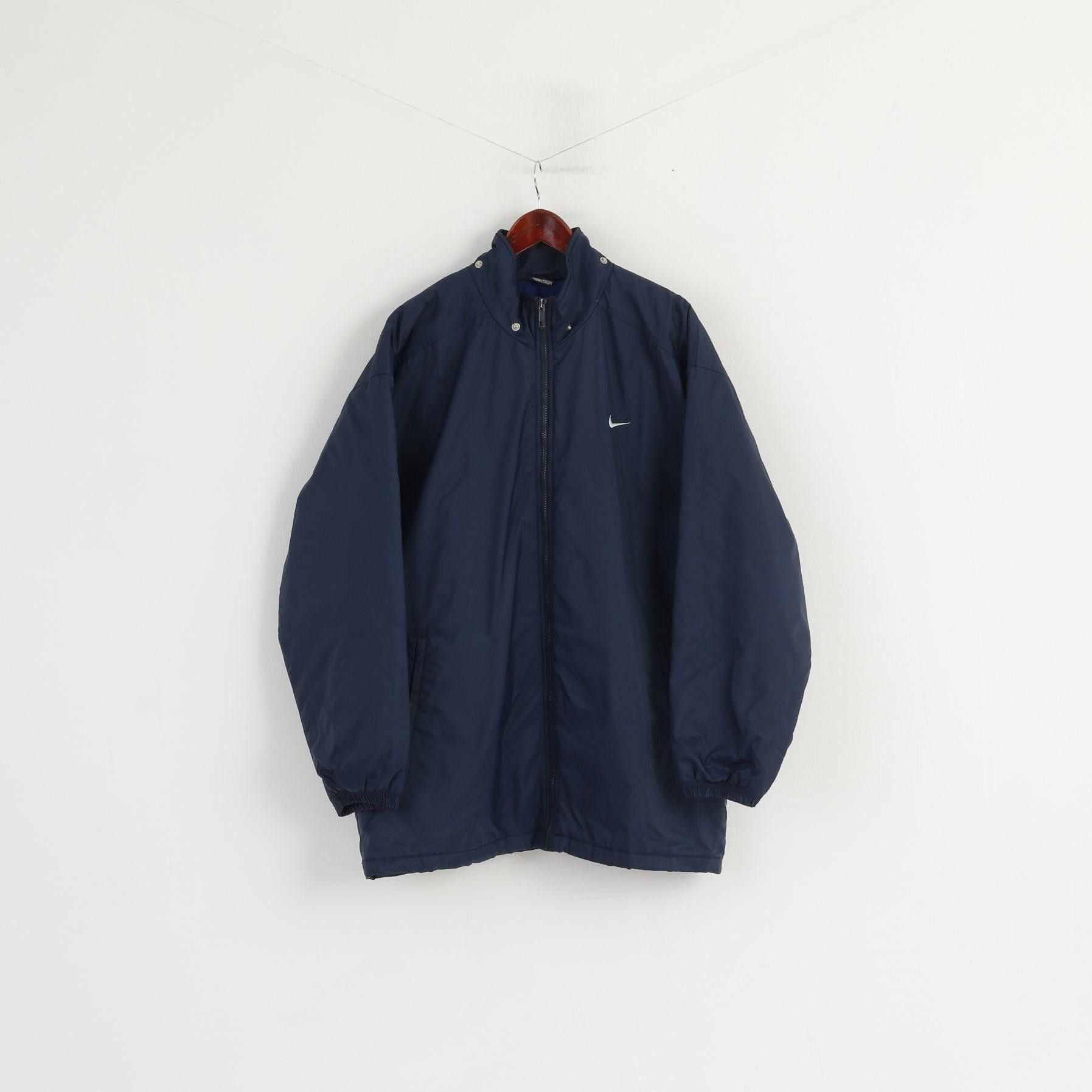 Nike × Vintage Nike Men L 183 Jacket Navy Nylon Waterproof Padded 6815 Size US L / EU 52-54 / 3 - 1 Thumbnail