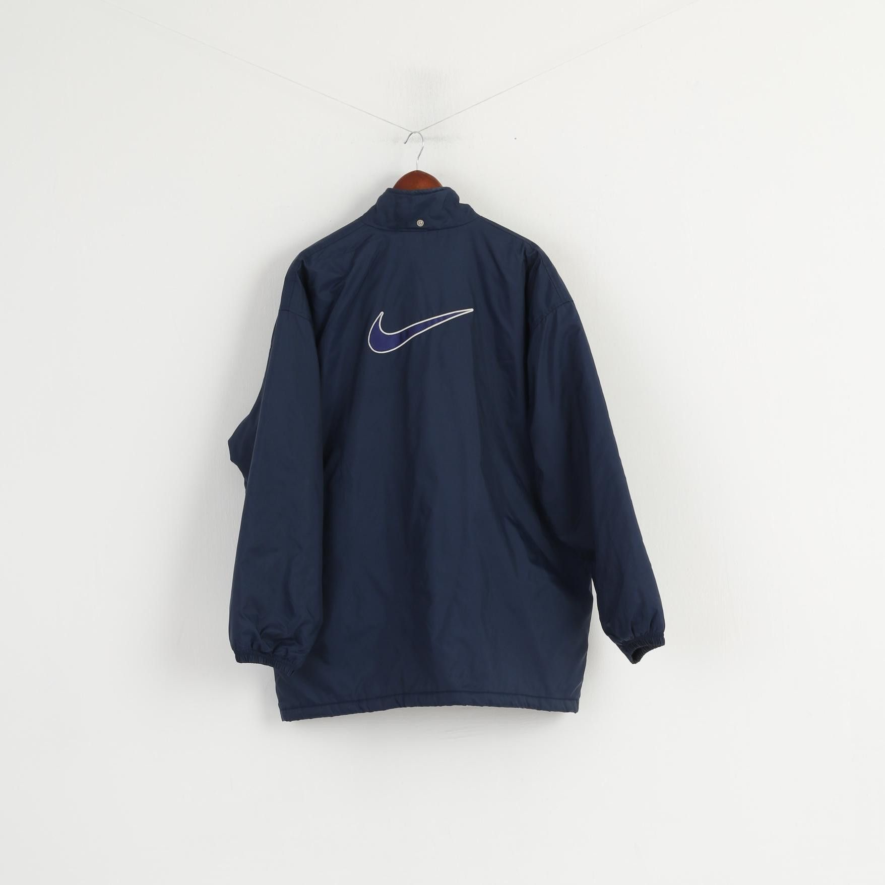 Nike × Vintage Nike Men L 183 Jacket Navy Nylon Waterproof Padded 6815 Size US L / EU 52-54 / 3 - 6 Thumbnail