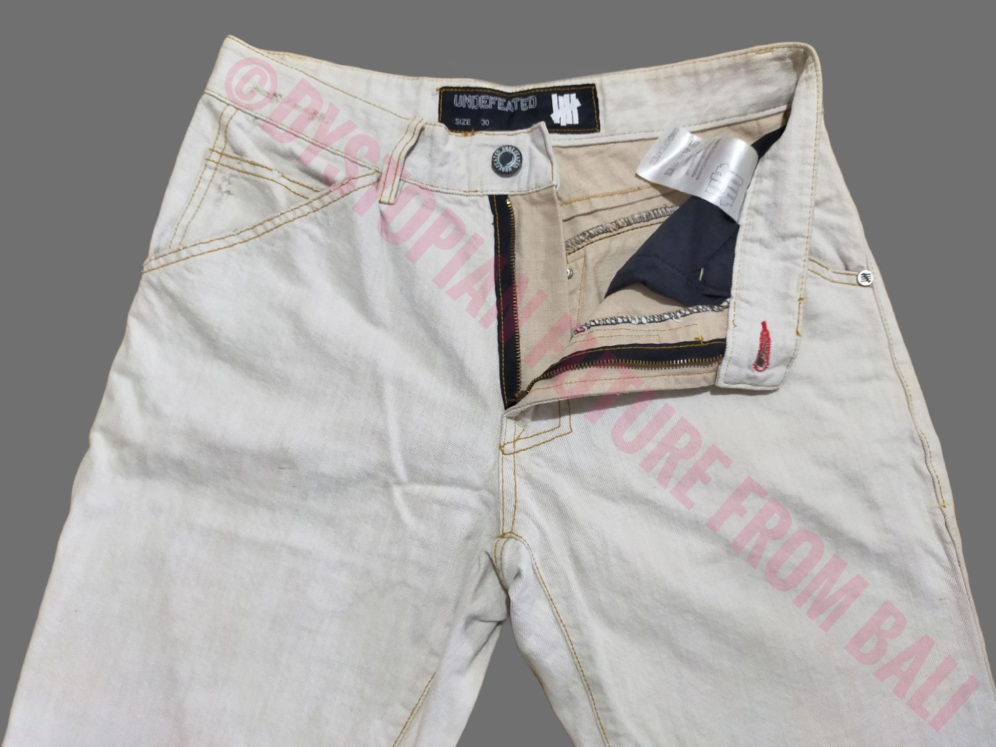Undefeated Ivory Jeans Size US 32 / EU 48 - 3 Thumbnail