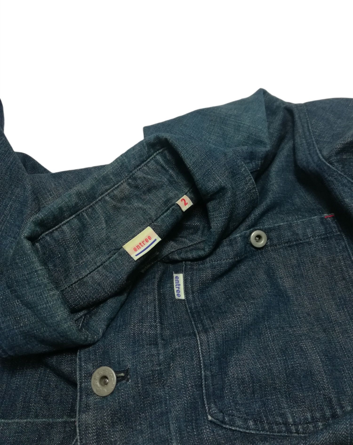 Japanese Brand 🔥Vintage Entree Denim Jeans Workwear Jacket Labour Large🔥 Size US L / EU 52-54 / 3 - 12 Thumbnail