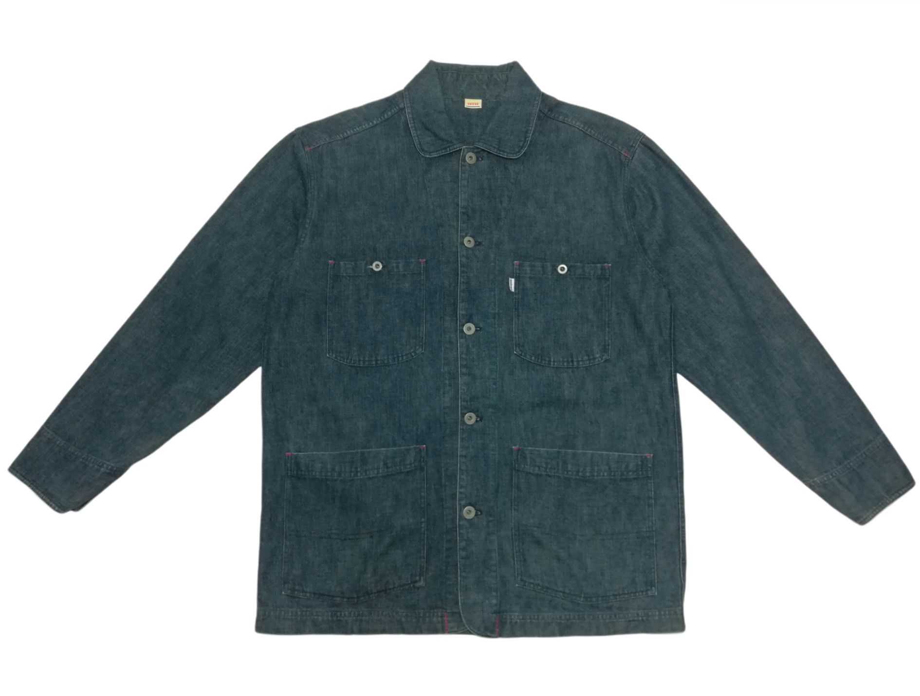 Japanese Brand 🔥Vintage Entree Denim Jeans Workwear Jacket Labour Large🔥 Size US L / EU 52-54 / 3 - 2 Thumbnail