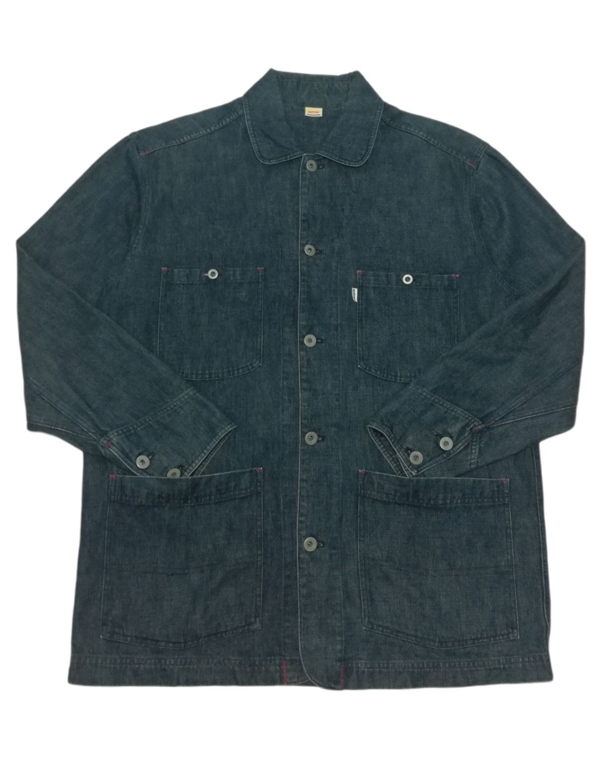 Japanese Brand 🔥Vintage Entree Denim Jeans Workwear Jacket Labour Large🔥 Size US L / EU 52-54 / 3 - 3 Thumbnail