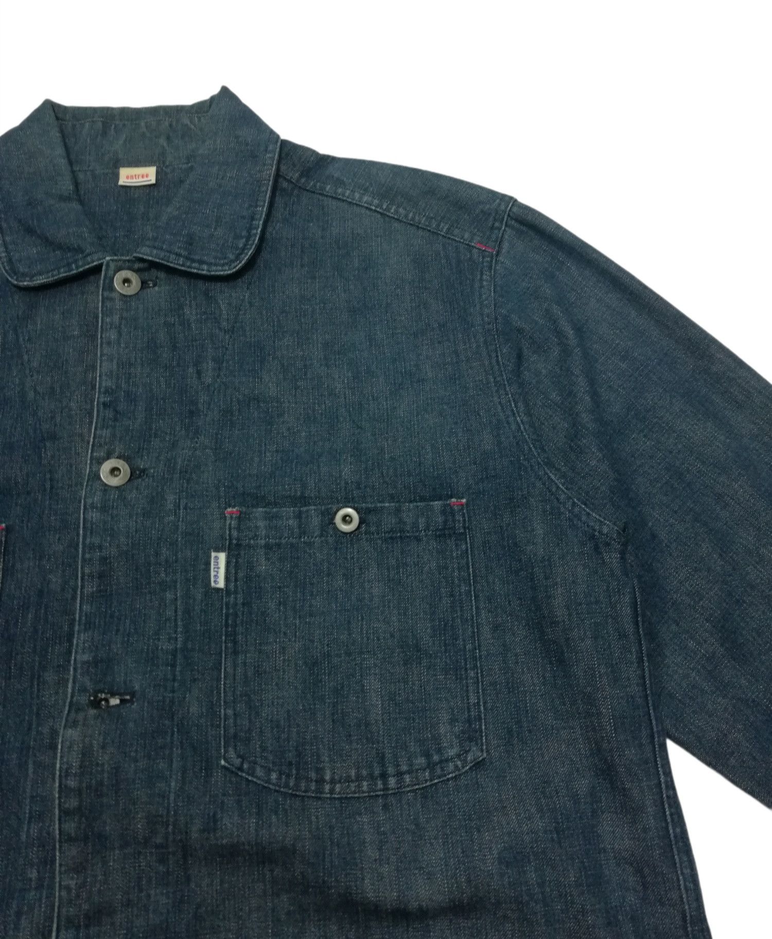 Japanese Brand 🔥Vintage Entree Denim Jeans Workwear Jacket Labour Large🔥 Size US L / EU 52-54 / 3 - 8 Thumbnail