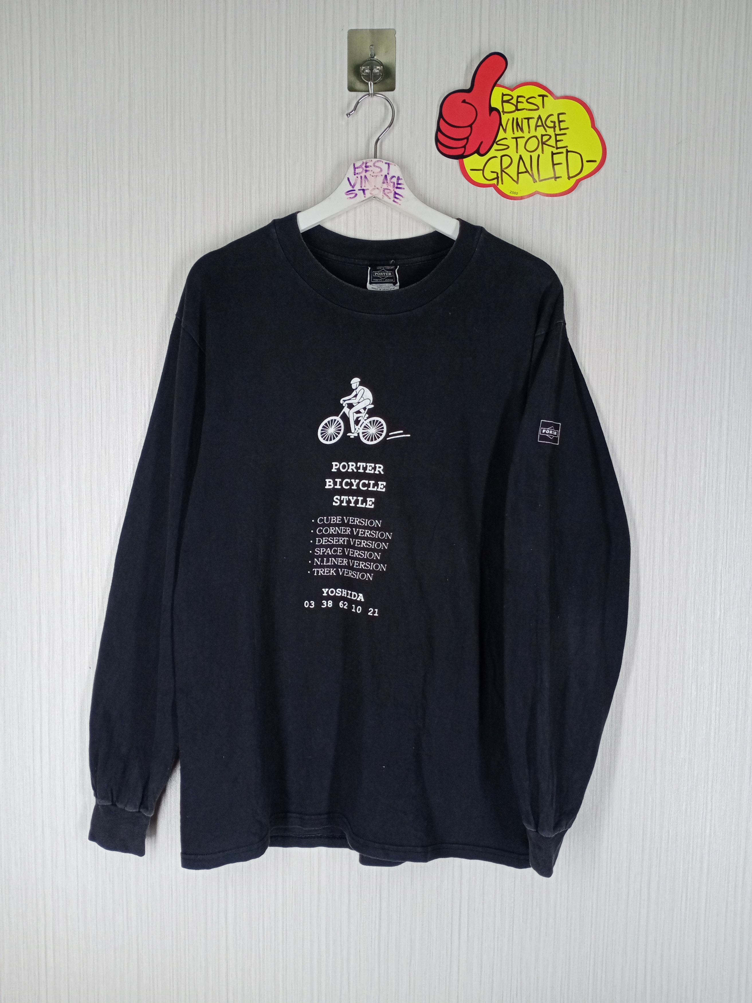 Yoshida Porter Bicycle Style Black Long Sleeve