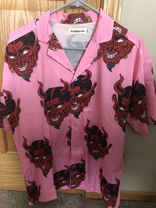 Pink devil best sale button up shirt