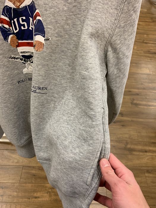 Polo ralph lauren discount hockey bear fleece hoodie