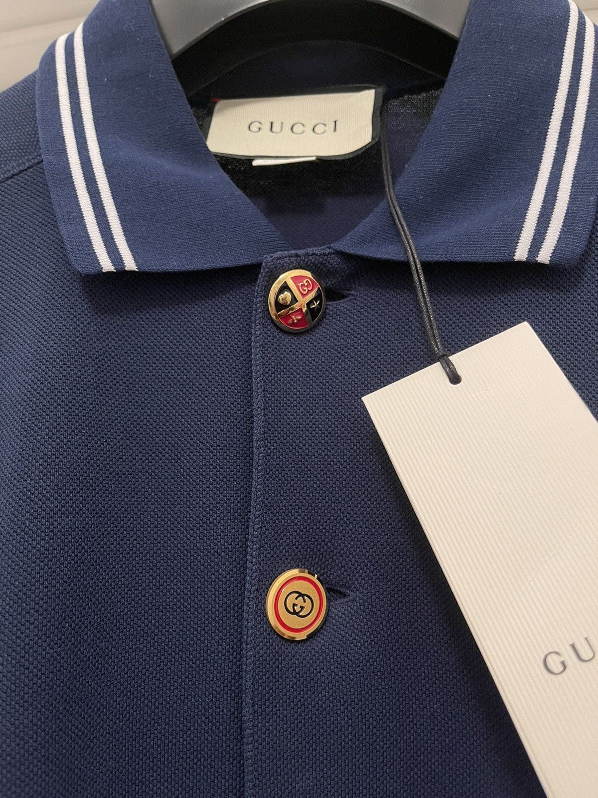 Gucci Gucci Long Sleeves Polo Shirt with Logo Buttons Size US M / EU 48-50 / 2 - 2 Thumbnail