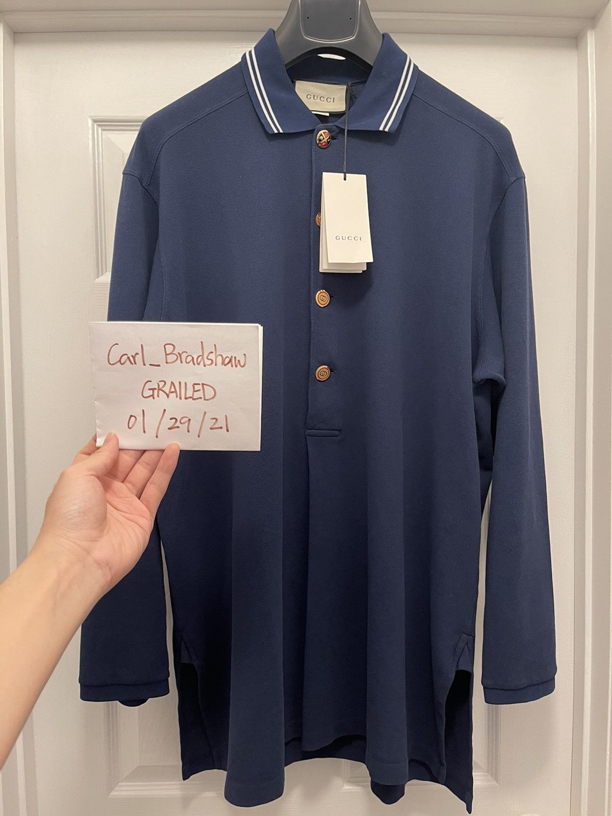 Gucci Gucci Long Sleeves Polo Shirt with Logo Buttons Size US M / EU 48-50 / 2 - 6 Thumbnail