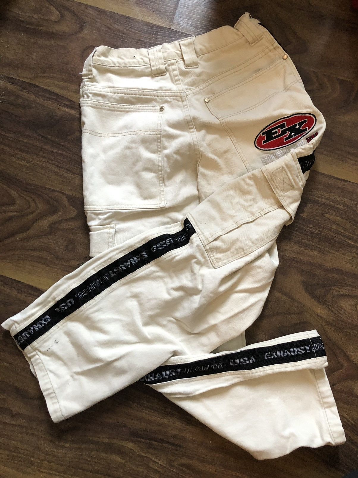 Vintage Vintage Exhaust Cargo Jeans w/ tape stripe Selvedge Grailed