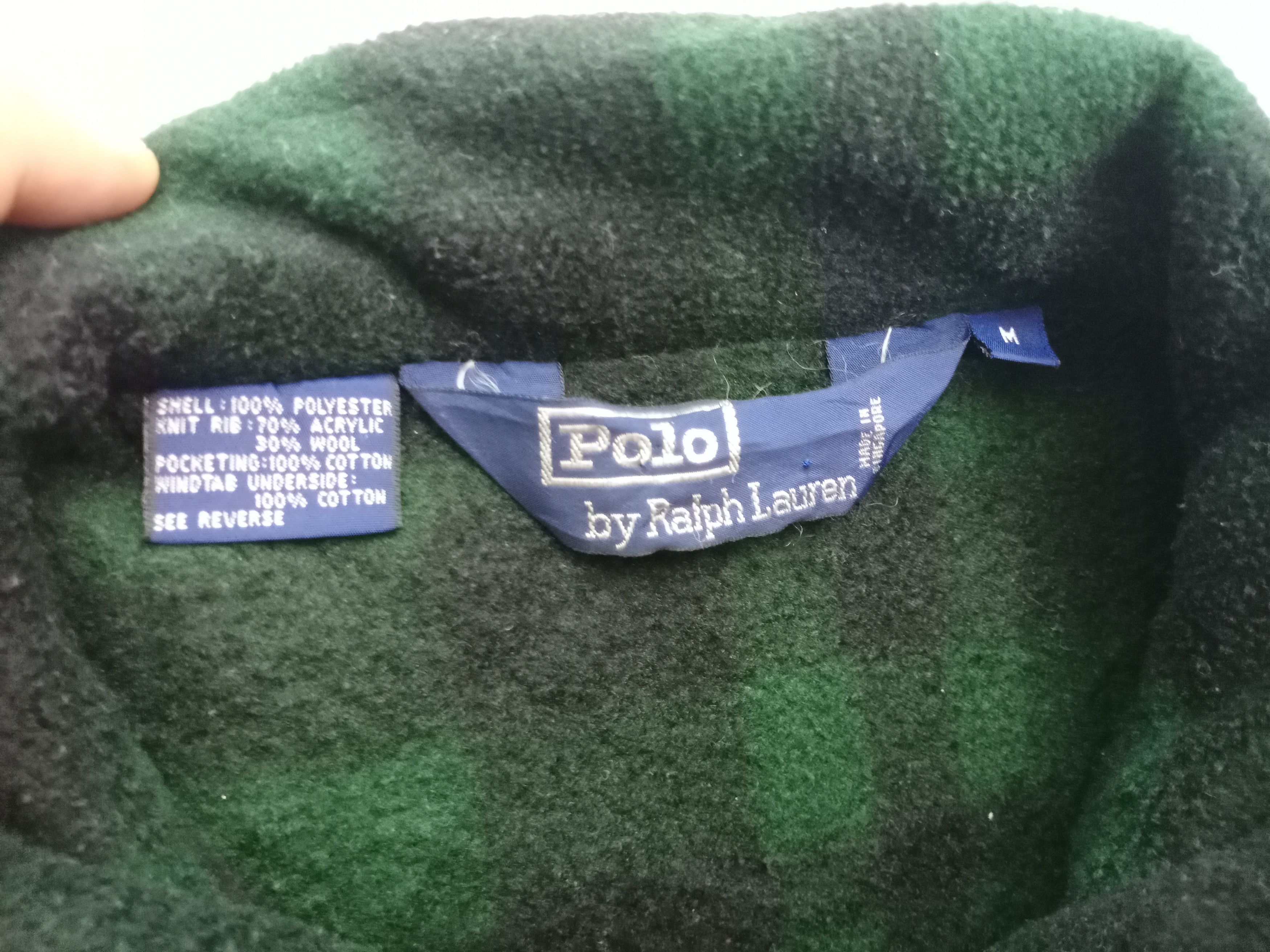Polartec × Polo Ralph Lauren × Ralph Lauren Vintage Polo Fleece Checkered Double Pocket Jacket Size US L / EU 52-54 / 3 - 5 Thumbnail