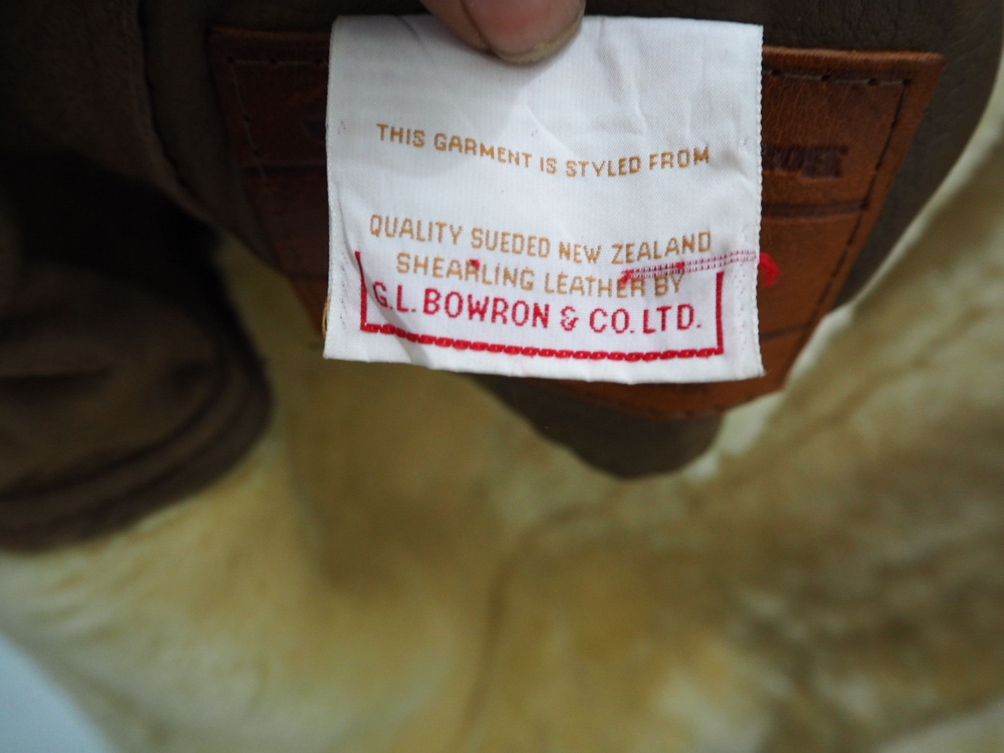Other Sherpa Leather Biker Jacket G.L Bowron Co Ltd New Zealand Size US M / EU 48-50 / 2 - 9 Thumbnail