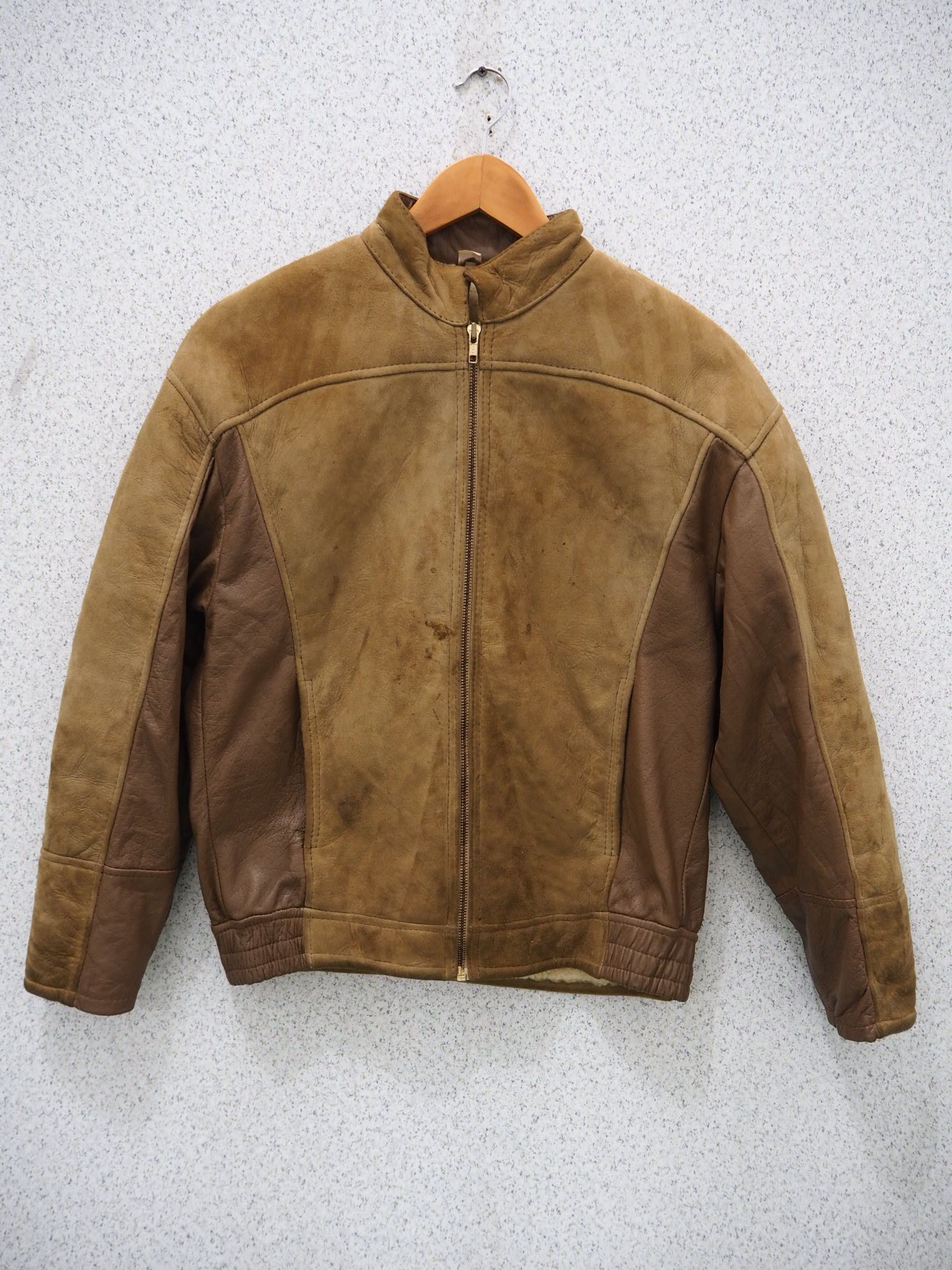 Other Sherpa Leather Biker Jacket G.L Bowron Co Ltd New Zealand Size US M / EU 48-50 / 2 - 3 Thumbnail