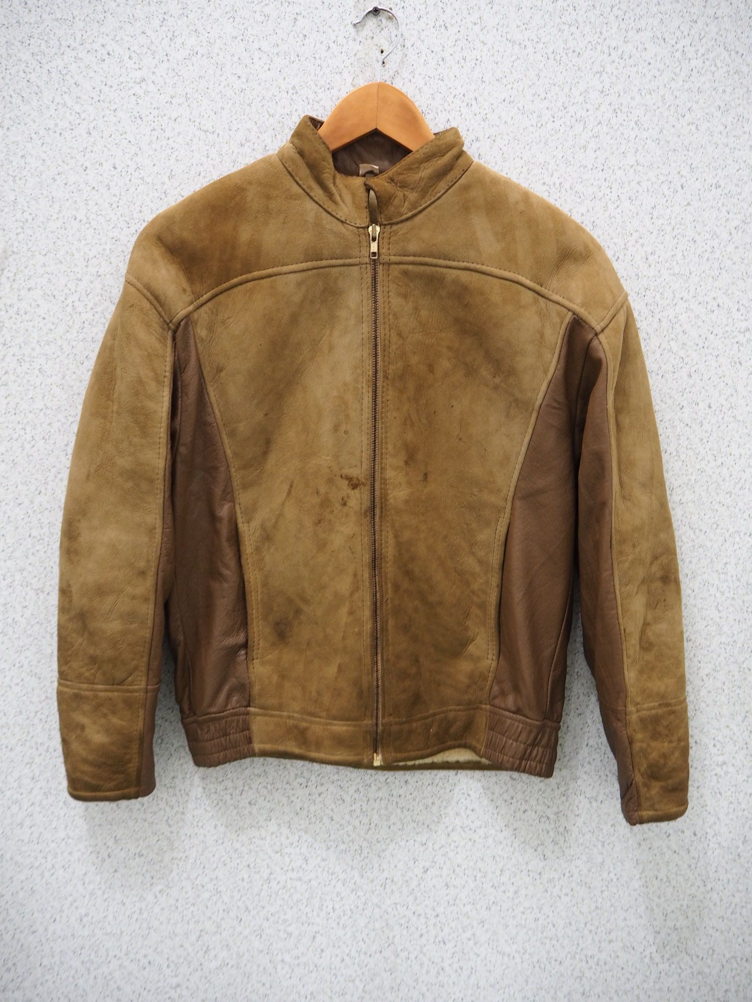 Other Sherpa Leather Biker Jacket G.L Bowron Co Ltd New Zealand Size US M / EU 48-50 / 2 - 4 Thumbnail