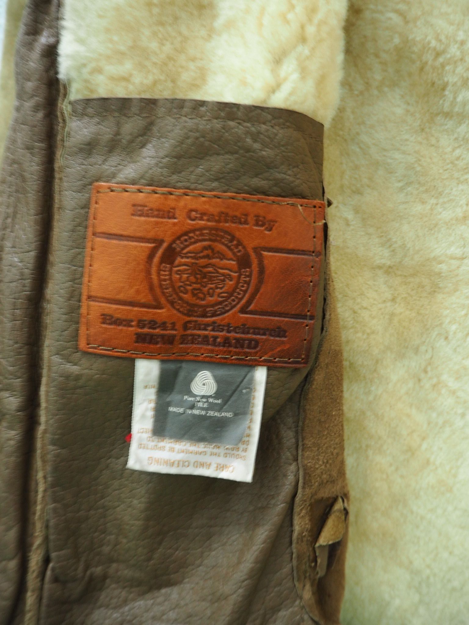 Other Sherpa Leather Biker Jacket G.L Bowron Co Ltd New Zealand Size US M / EU 48-50 / 2 - 7 Thumbnail