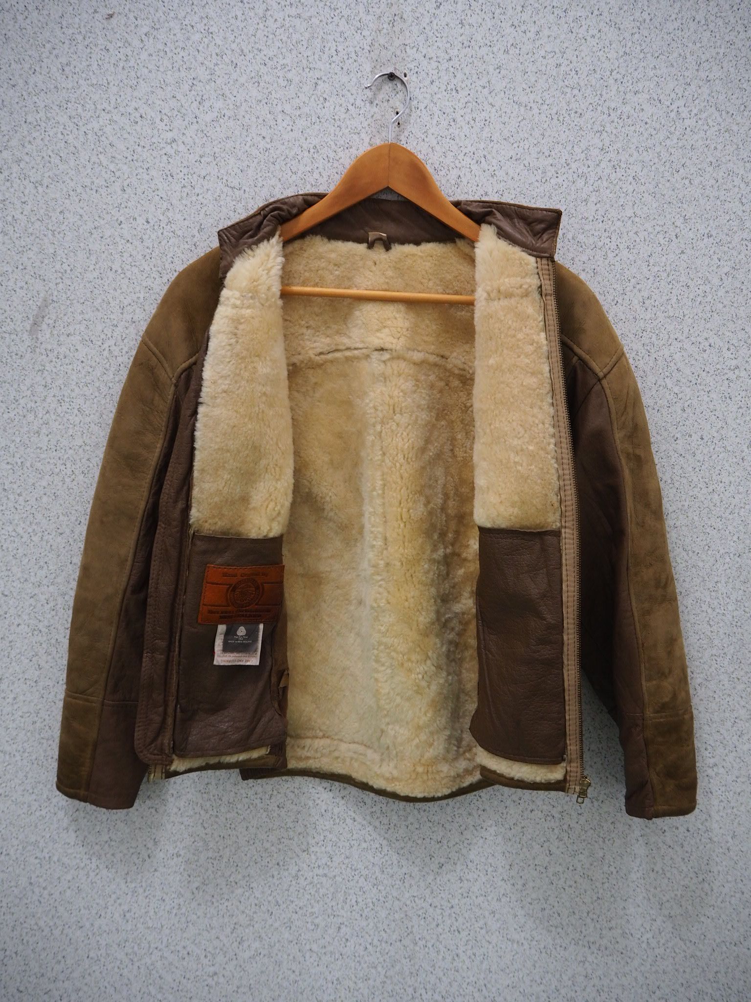 Other Sherpa Leather Biker Jacket G.L Bowron Co Ltd New Zealand Size US M / EU 48-50 / 2 - 5 Thumbnail