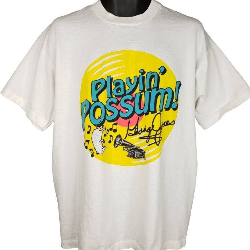 1990's George Jones possum shirt (Size:Xlarge) – Second Wind Clothing
