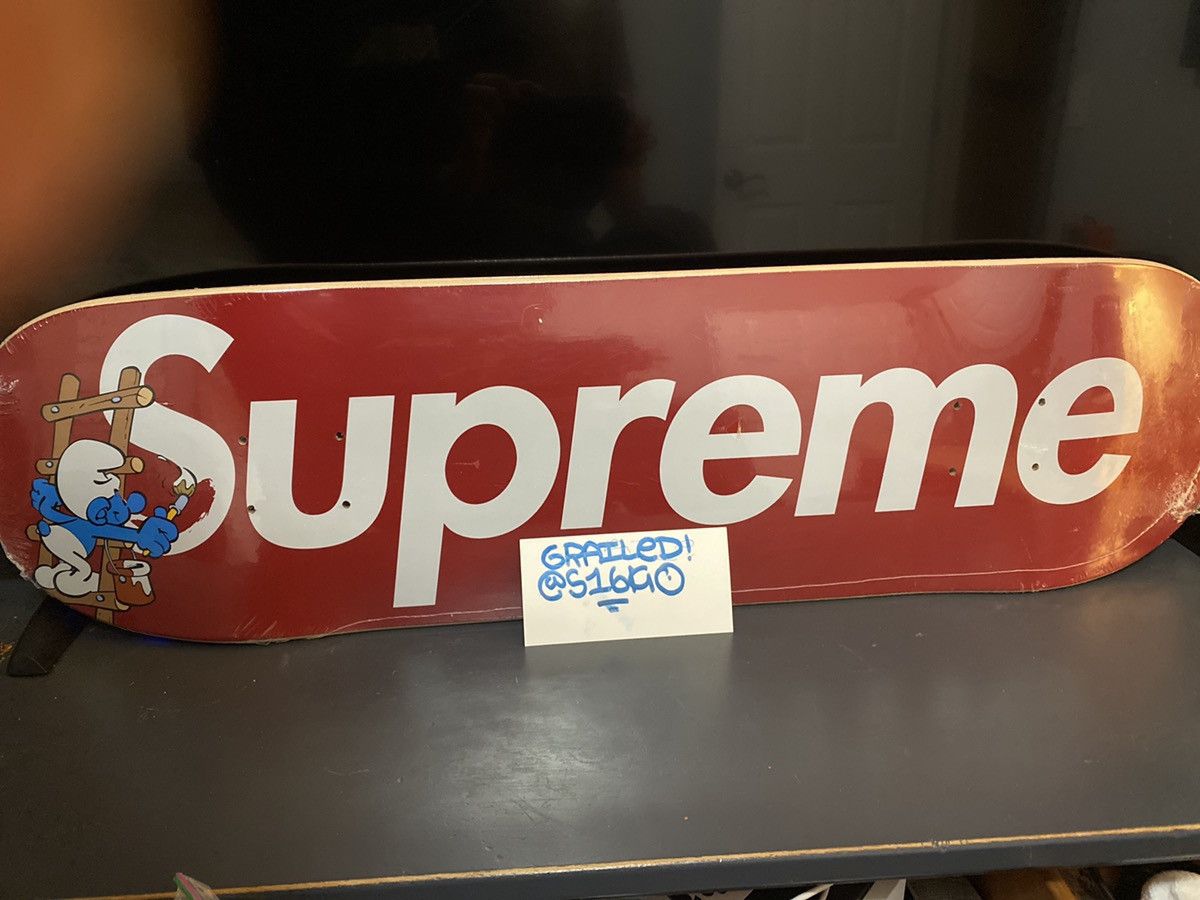 Supreme Supreme Smurfs Skateboard Deck Red | Grailed