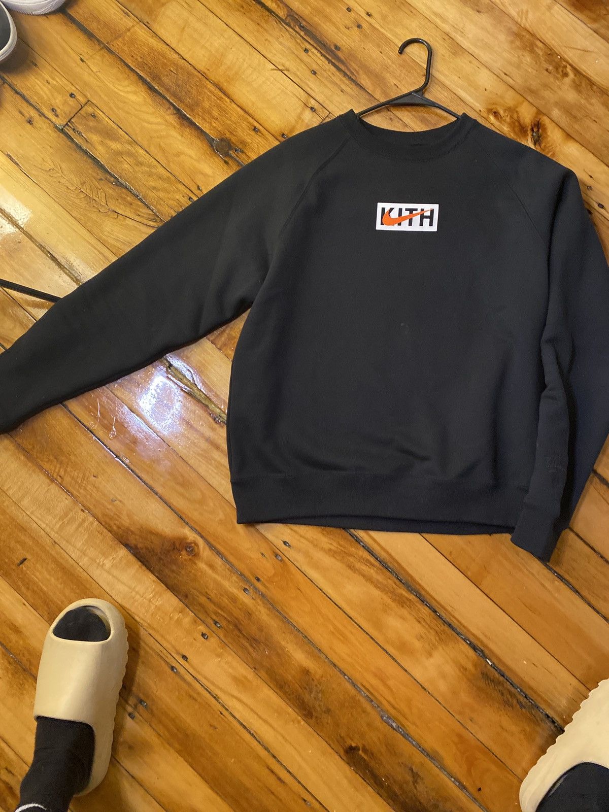 KITH NIKE KNICKS FLEECE CREWNECK BLACK M - スウェット