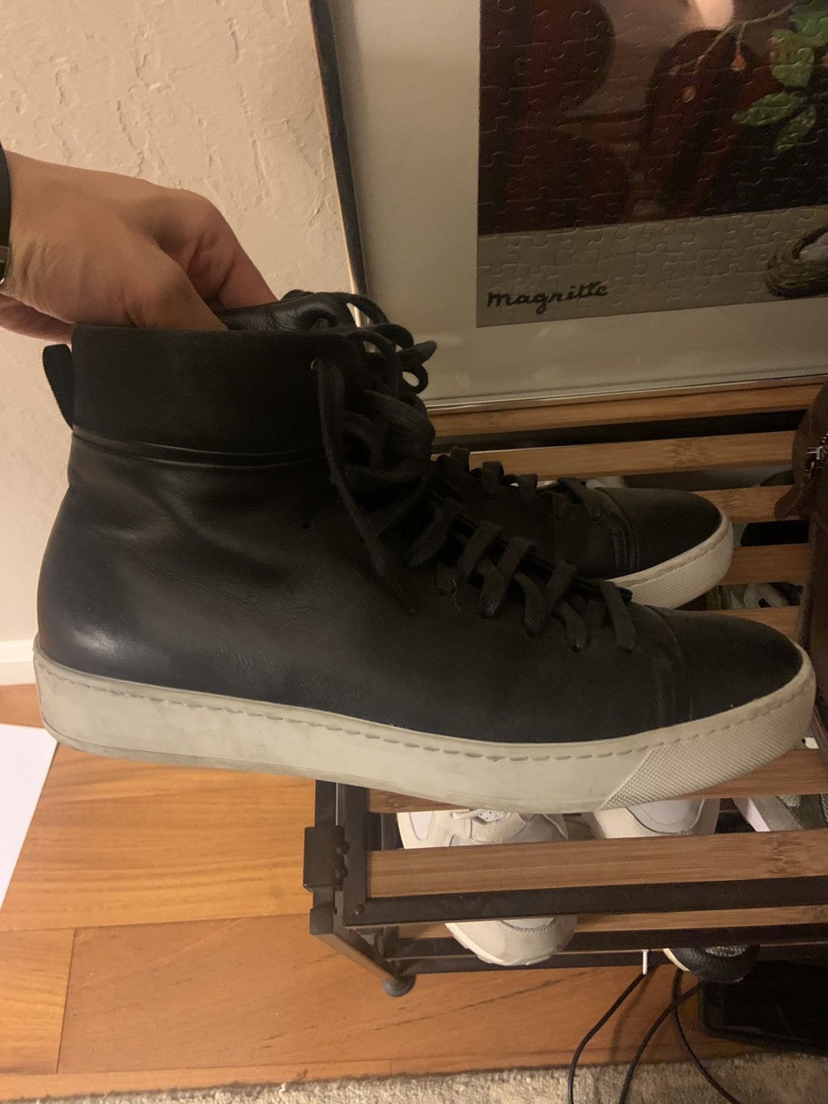 John Elliott leather high sneakers