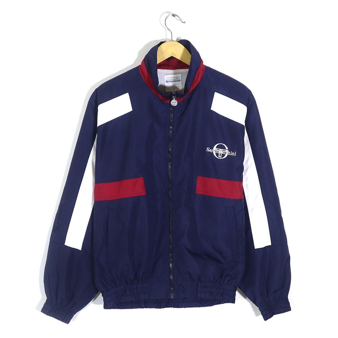 Sergio Tacchini 90s Vintage Trainingsjacke Blau Xl 108