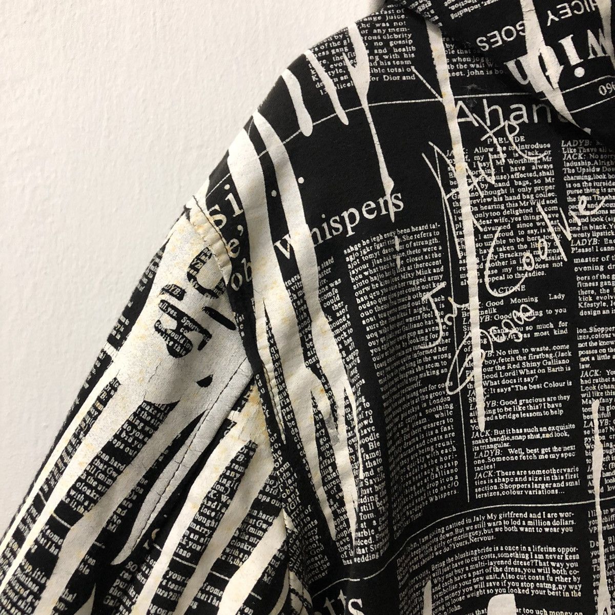 Archive John Galliano newspaper print hoodies - www