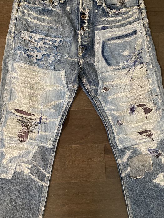 Kapital Kapital Distressed Raccoon Boro Denim | Grailed