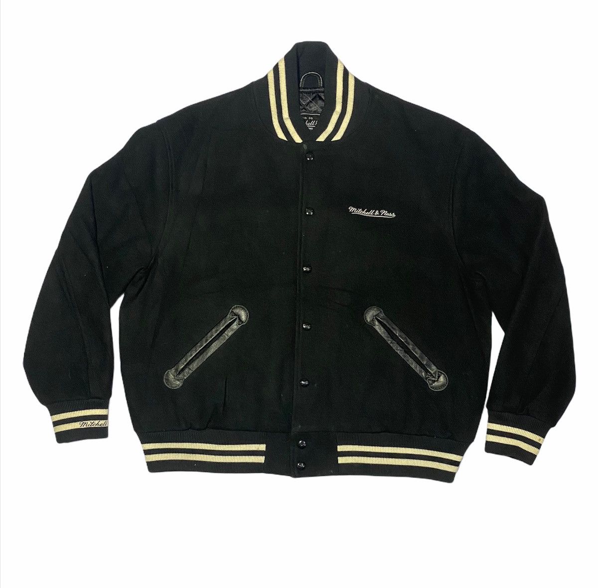 x Mitchell & Ness Sequin Varsity Jacket Black
